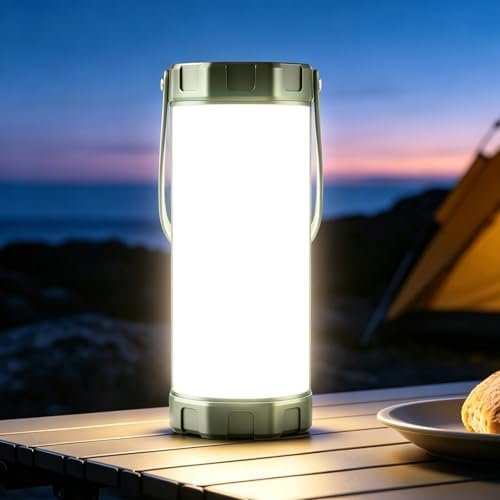 Glocusent 106 LED Camping Lights, Up to 80Hrs, 5000mAh Camping Lantern Rechargeable with 5 Brightness 3 Modes & SOS, IP68 Waterproof, Max 1200LM, Lanterns for Power Outages Hiking Emergency Hurricane