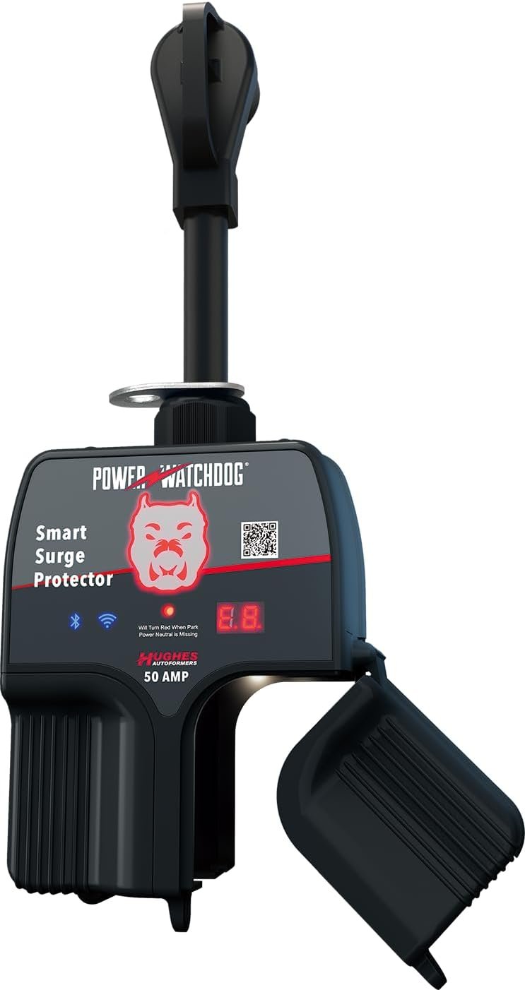 Power Watchdog PWD50W Smart RV Portable Surge Protector 50 Amp – Patented WiFi and Bluetooth Connectivity – Monitor Voltage/Amperage/Wattage – IP65 Water-Resistant