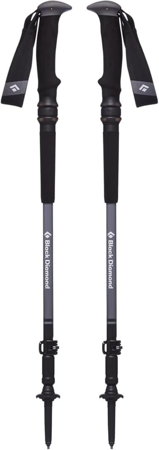BLACK DIAMOND Trail Trekking Poles (Pair) | Lightweight Aluminum Hiking Poles | Natural, Cork, or Foam Grips | FlickLock Adjustable Shafts for All-Season Stability