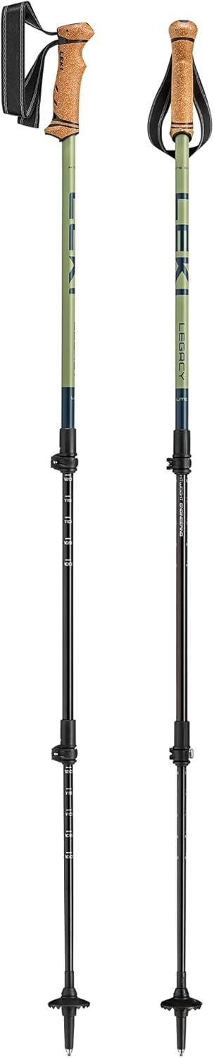 LEKI Legacy Lite Trekking Poles – Aluminum Collapsible Lightweight Walking Poles for Hiking