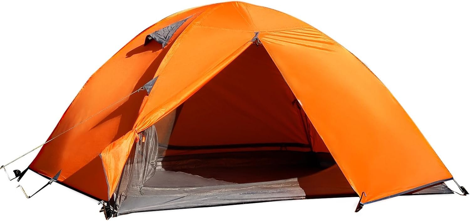 Tree Fox Camping Tent 2 Person Waterproof Portable Instant Tent with 1-Minute Setup Lightweight Tent Suitable for Camping Beach Outdoor Travel Backyard