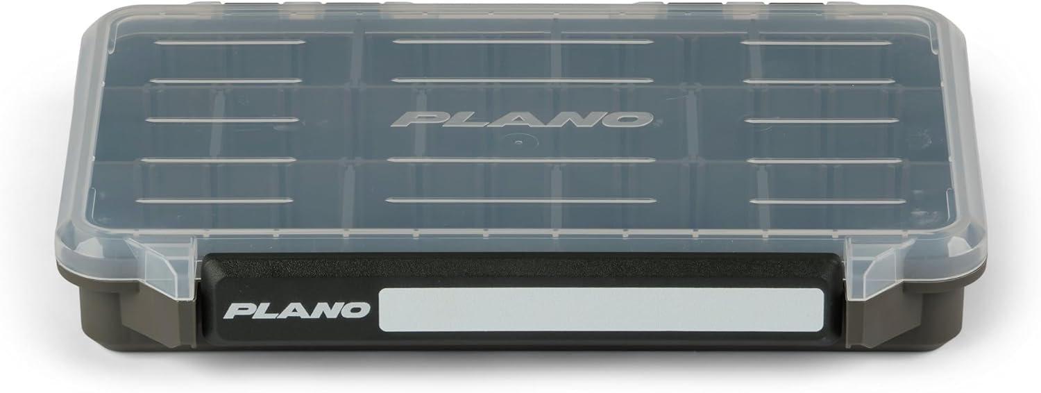 Plano StowAway 3600 Stow Tackle Box with Corrosion-Preventive Rustricor, Single Latch Design, Transparent DuraView Lid, Stackable Storage for Fishing Bait, Lures and Gear