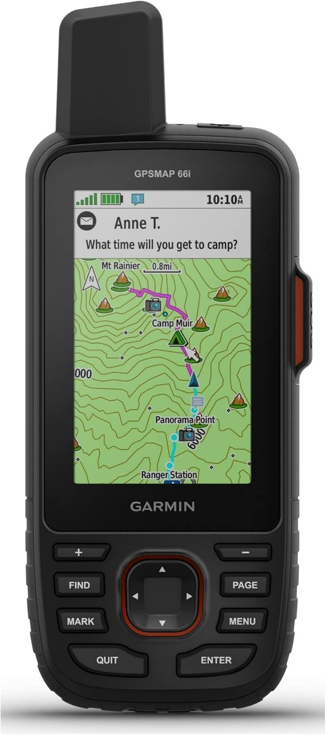 Garmin GPSMAP 66i, GPS Handheld and Satellite Communicator, Featuring TopoActive Mapping and inReach Technology