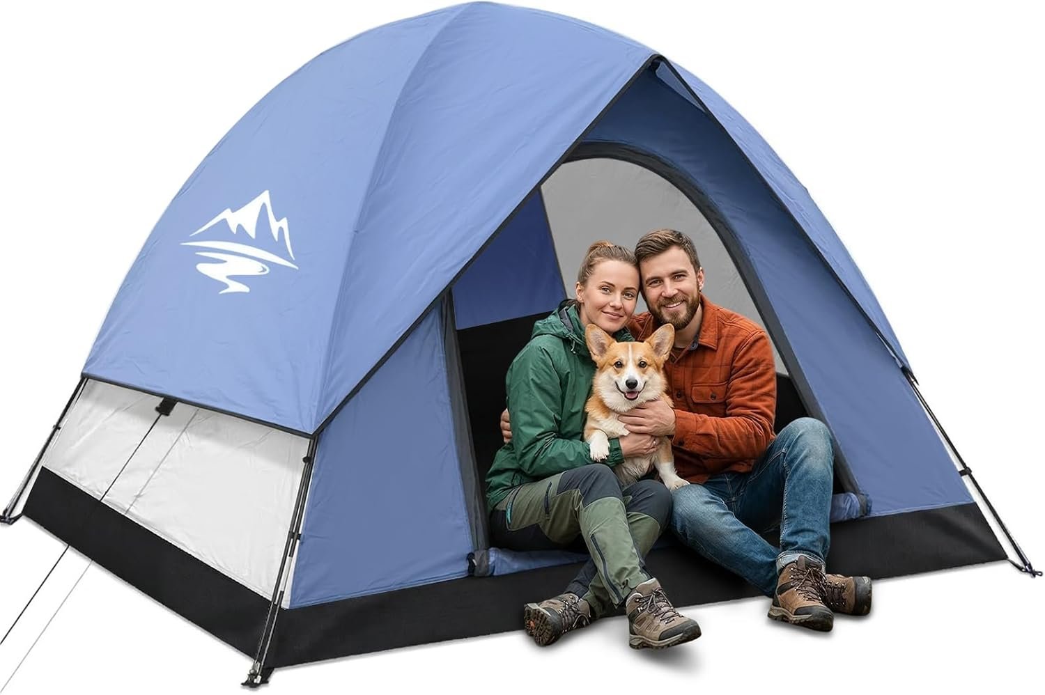Tents for Camping 2-3 Person Tent – Camping Tent with Rainfly Waterproof 2500MM, Easy Setup in 5 Mins, Ourtdoor Dome Tents Lightweight Backpacking Tent for Couples, Small Families, Festivals, Backyard