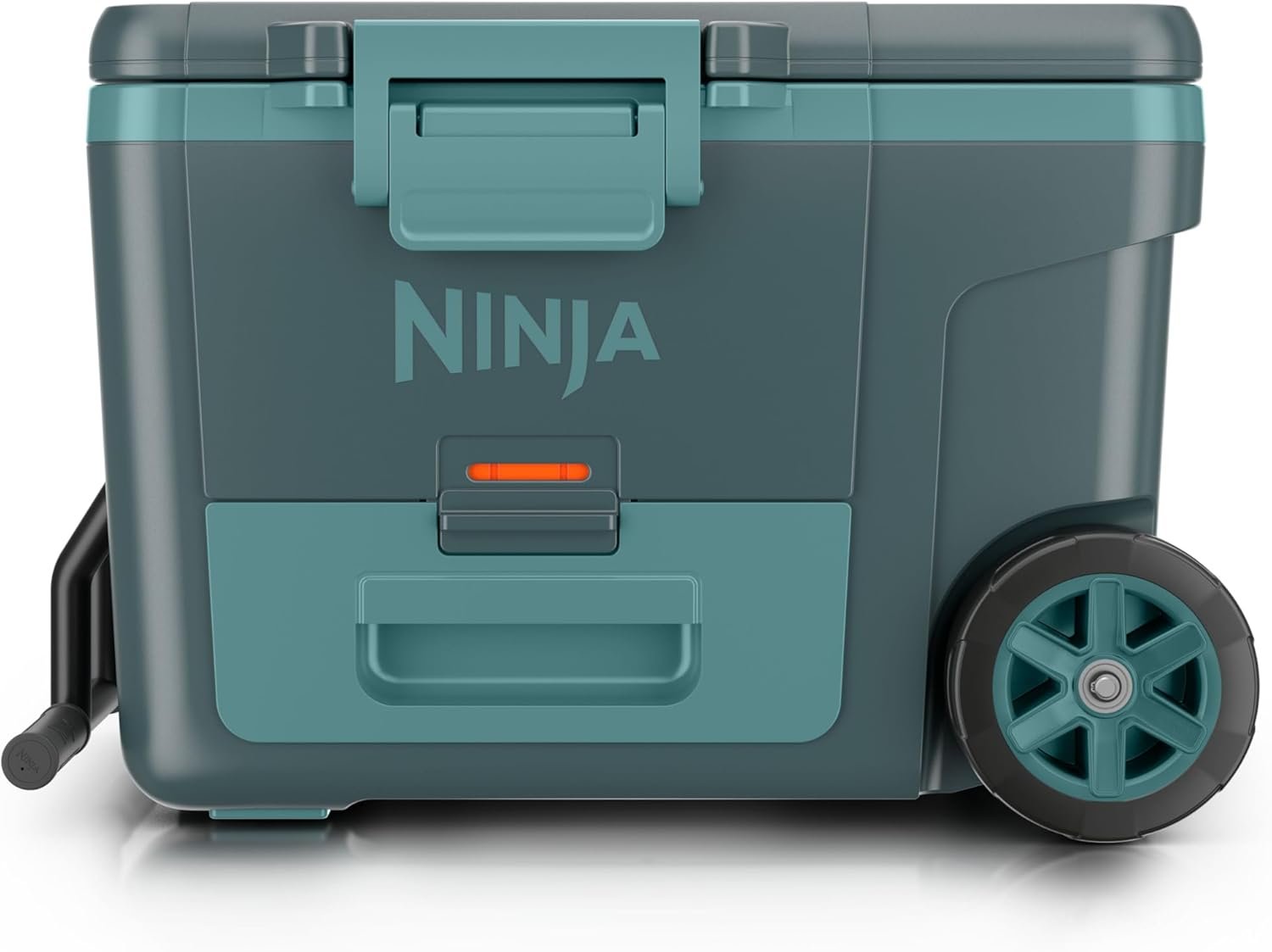 Ninja FrostVault 45QT Cooler with Wheels | Insulated with Temp Dry Storage Drawer | Keeps Ice Cold for Days | for The Beach, Camping, Picnics & More | Halocline Green | FB245TL