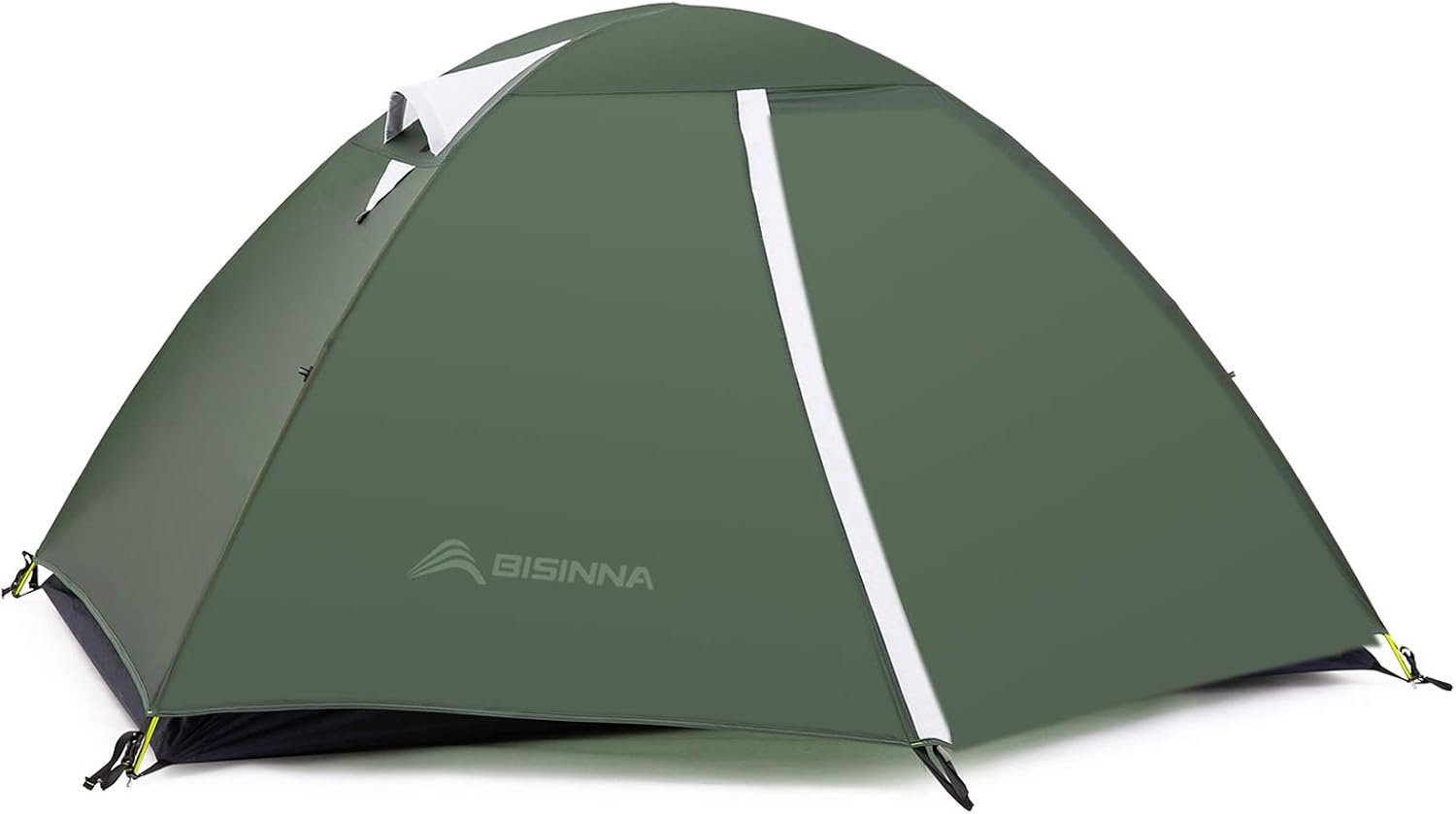 BISINNA 2 Person Camping Tent Lightweight Nylon Backpacking Tent Waterproof Windproof Two Doors Easy Setup Free Standing Double Layer Ultralight Tent for Camping Outdoor Hunting Hiking Mountaineering
