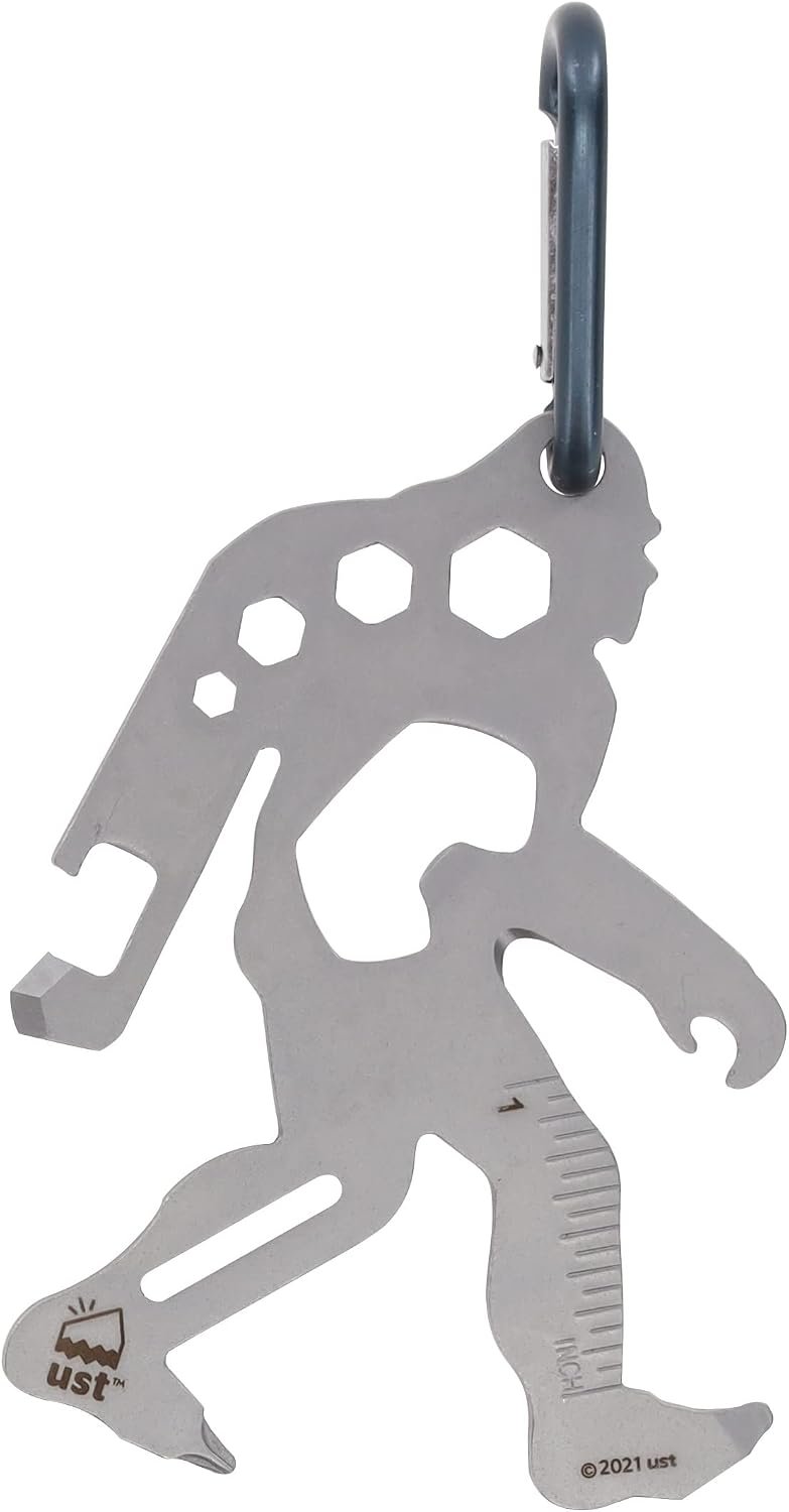 UST Tool-a-Long Multi-Tool Carabiners with Durable, Compact Stainless Steel Construction for Hiking, Kayaking, Camping, Travel and Outdoor Survival