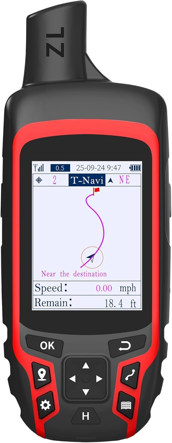A6 Handheld GPS for Hiking, Multi GNSS Support, Rugged and Compact GPS Navigator with 2.4″ Color Screen, 20 Hours Battery Life for Hiking and All Outdoor Activities