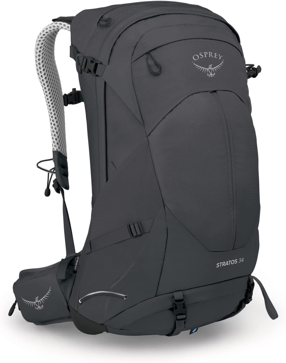 Osprey Stratos 34L Men’s Hiking Backpack, Tunnel Vision Grey