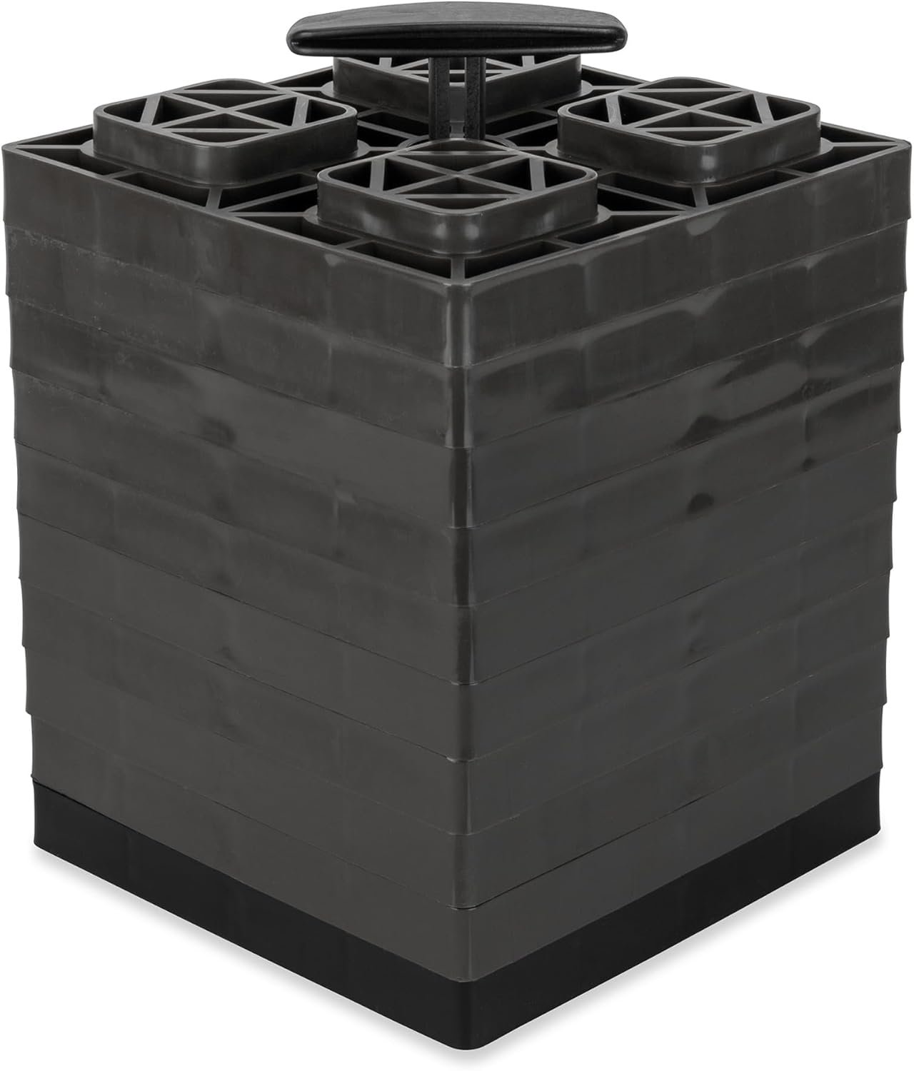 Camco Fasten RV Leveling Blocks, Heavy-Duty RV Leveling System Keeps Your RV Level, Includes T-Handle for Simple Carrying, 2×2, Pack of 10 RV Blocks, Gray