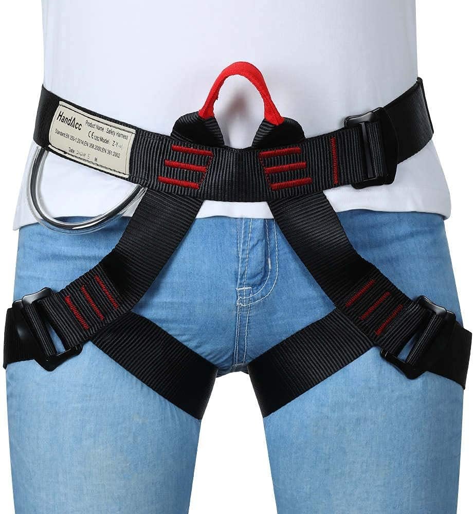 Climbing belts, Safe Seat Belts for Tree Climbing Outdoor Training Caving Rock Climbing Rappelling Equip – Half Body Guide belt for Women Man and Novice