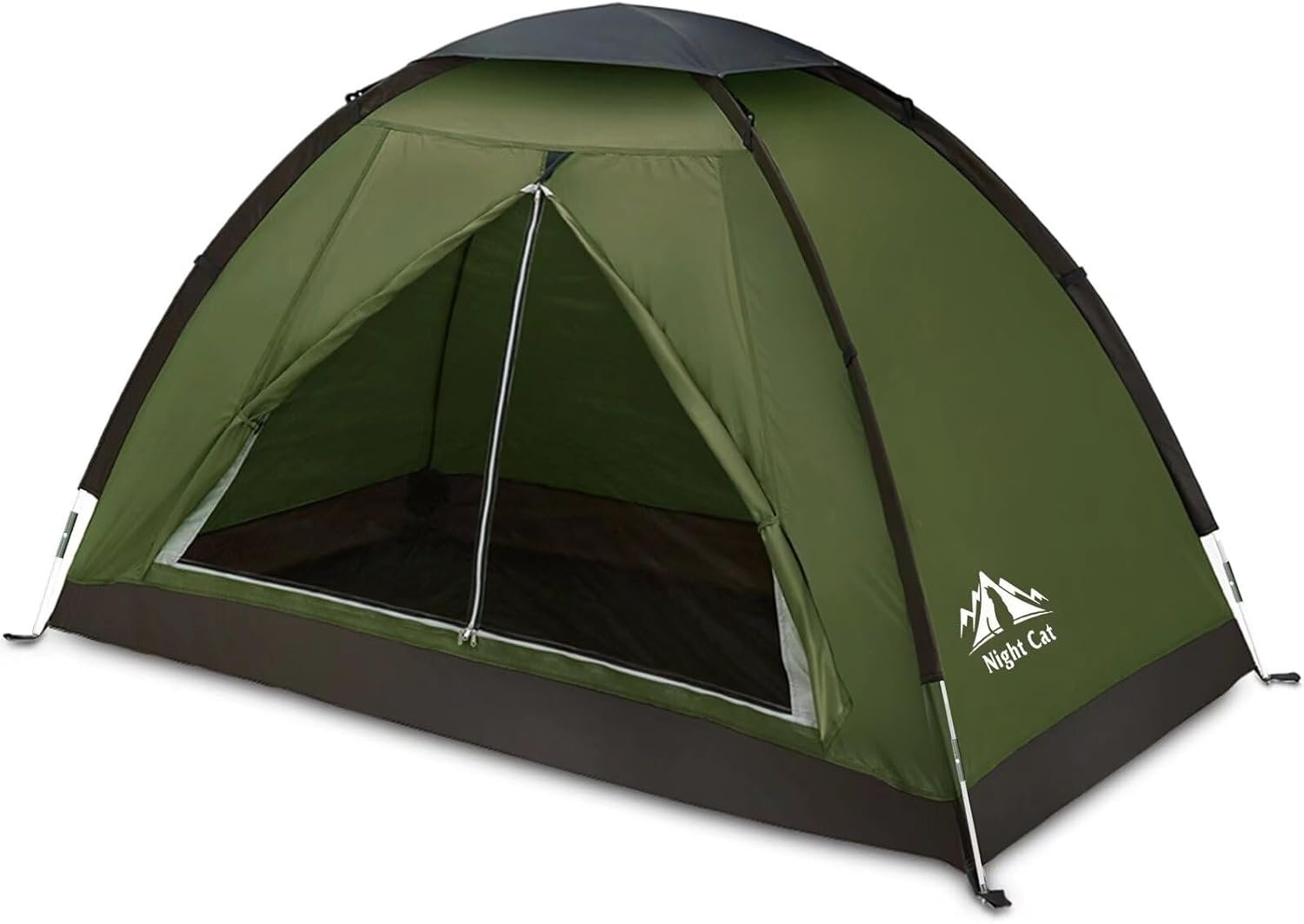 Night Cat Backpacking Tent for One 1 to 2 Persons Lightweight Waterproof Camping Hiking Tent for Adults Kids Scouts Easy Setup Single Layer 2.2×1.2m