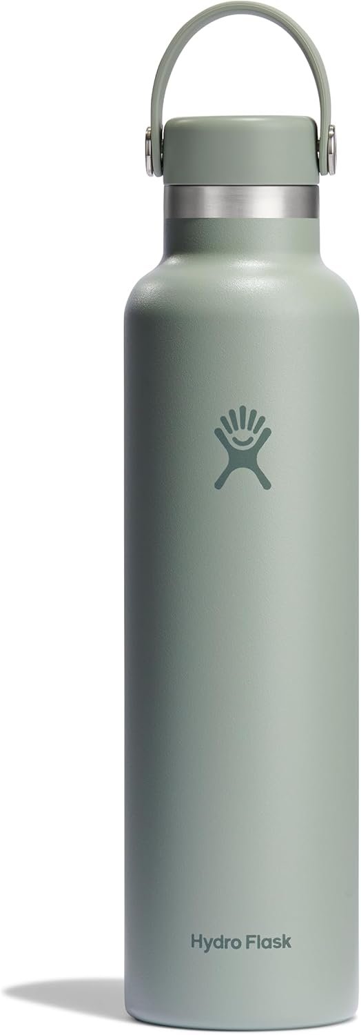 Hydro Flask Water Bottle – Insulated Stainless Steel – Non Spill, Leakproof in 24 Oz Agave Green