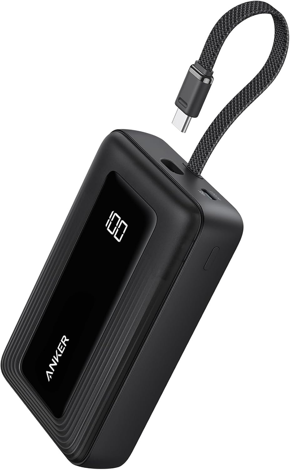 Anker Zolo Power Bank (2025 Upgraded Version), 20,000mAh 30W High-Speed Portable Charger with Built-in USB-C Cable, Battery Pack for iPhone 17/16 / 15 Series, Galaxy, and More