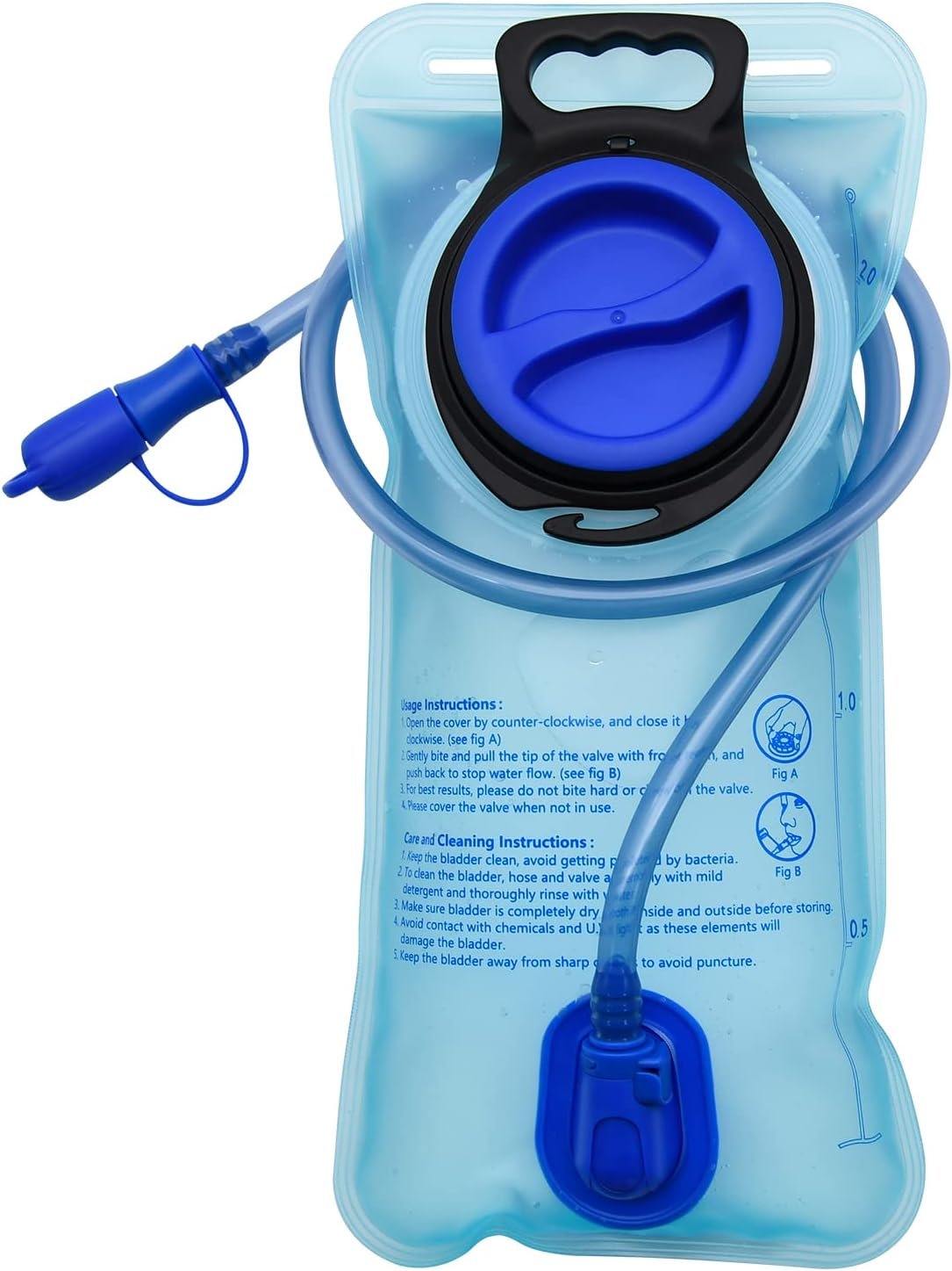 Mdvora 1.5L/2L/2.5L/3L Hydration Bladder, Large Opening Water Storage Bladder Bag, for Cycling Hiking Camping