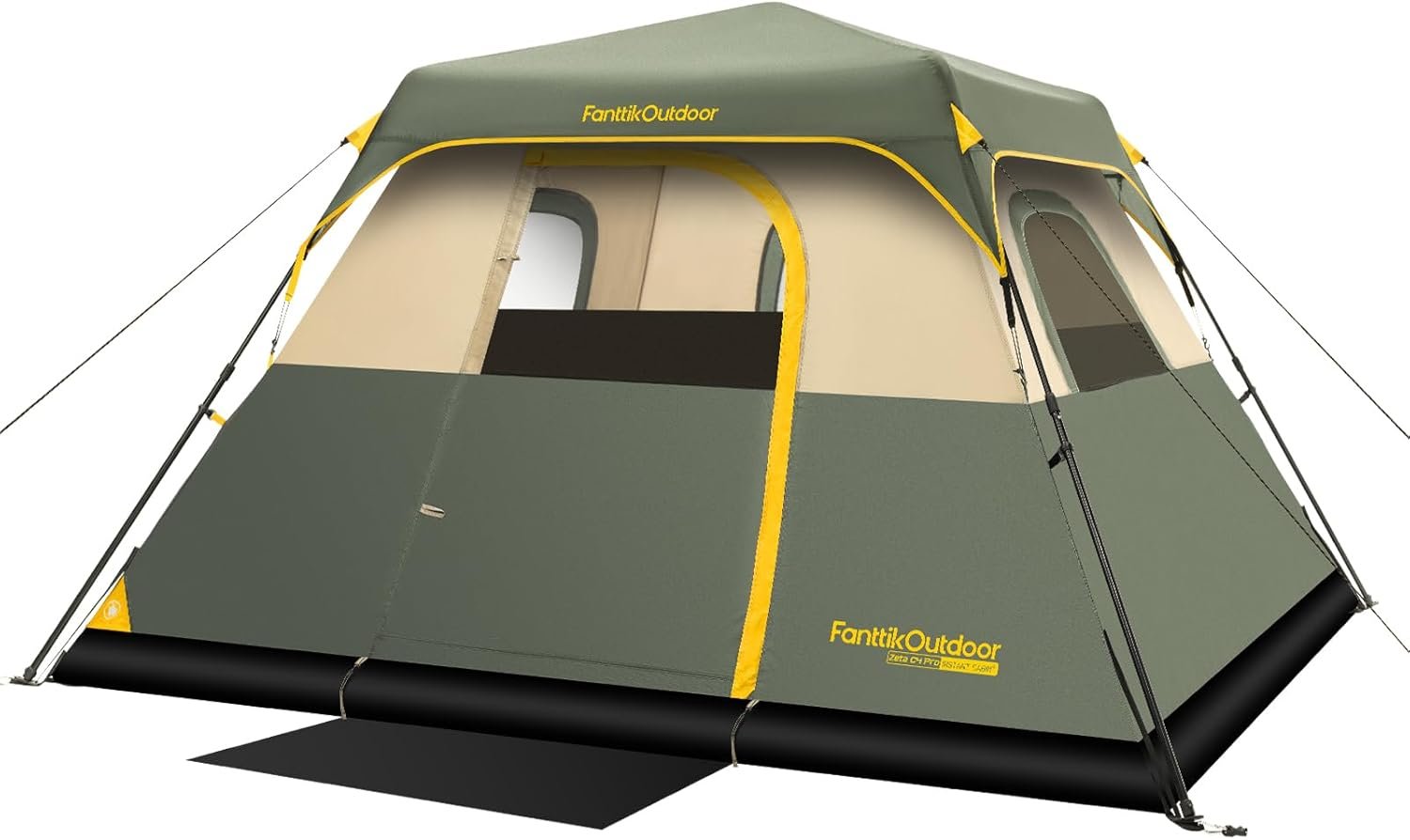 FanttikOutdoor Camping Tent 4/6/8/10 Person Instant Cabin Tent Setup in 60 Seconds with Rainfly & Windproof Portable with Carry Bag for Family Camping & Hiking, Upgraded Ventilation, Navy Blue