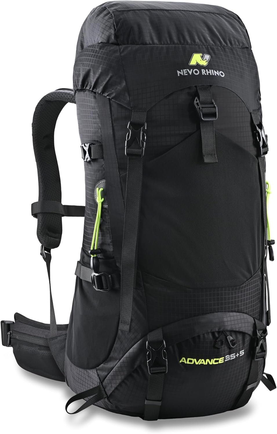N NEVO RHINO 40L Internal Frame Hiking Backpack for Men Women with Rain Cover, Lightweight Outdoor Backpacking Backpack for Camping, Hiking, Traveling