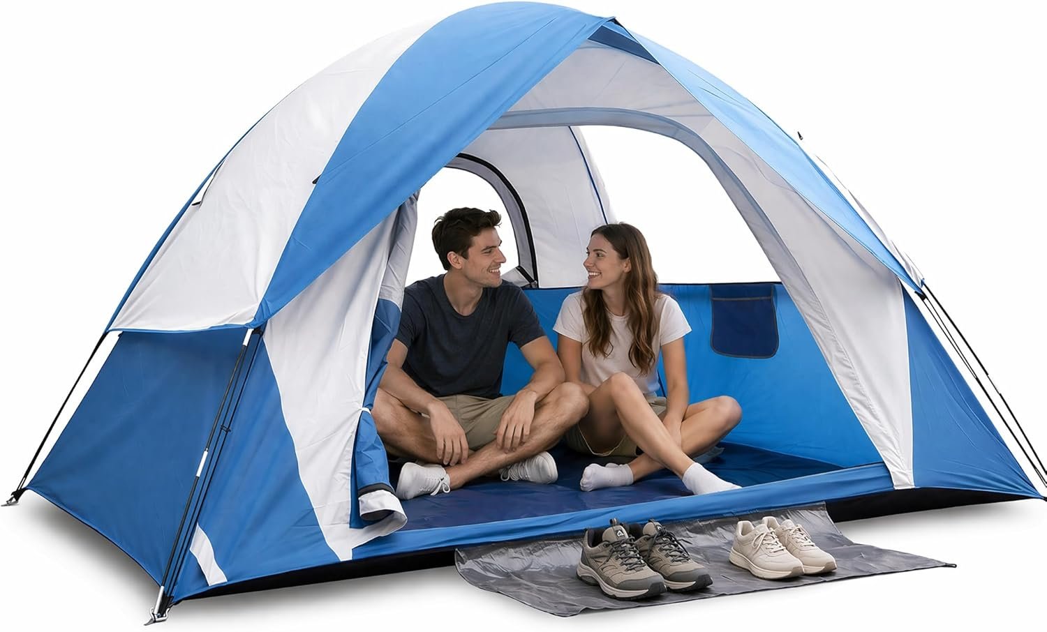 Camping Tent for 2 Person, Waterproof Tents for Camping Easy Up Tent Outdoor Tents for Small Families Festivals Adults Kid Outdoor Activities Backpacking Hiking Backyard Graduation Barbecue Party ﻿