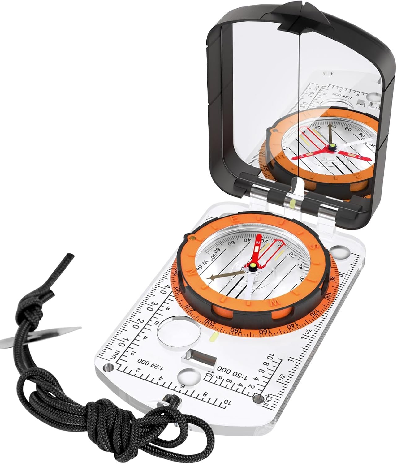 Sportneer Compass Hiking Survival, Camping Accessories Orienteering Compass with Mirror Boy Scout Compass for Kids Gifts Hiking Camping Backpacking Map Navigation