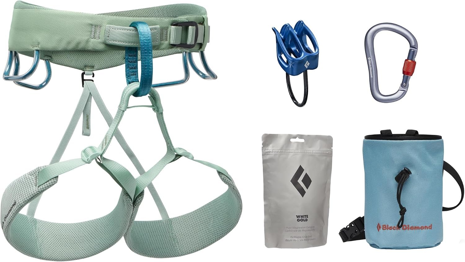 BLACK DIAMOND Women’s Momentum Rock Climbing Harness | Dual Core Construction | Adjustable Waist & Leg Loops