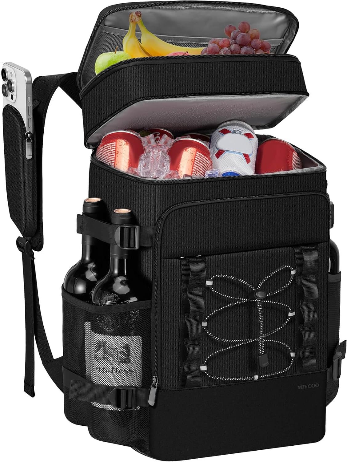 MIYCOO Cooler Backpack – 40 Cans Insulated Backpack Cooler for Men & Women, Portable 2 Leak Proof Compartments Coolers Bag for Beach Travel Picnic Lunch Hiking BBQ Camping