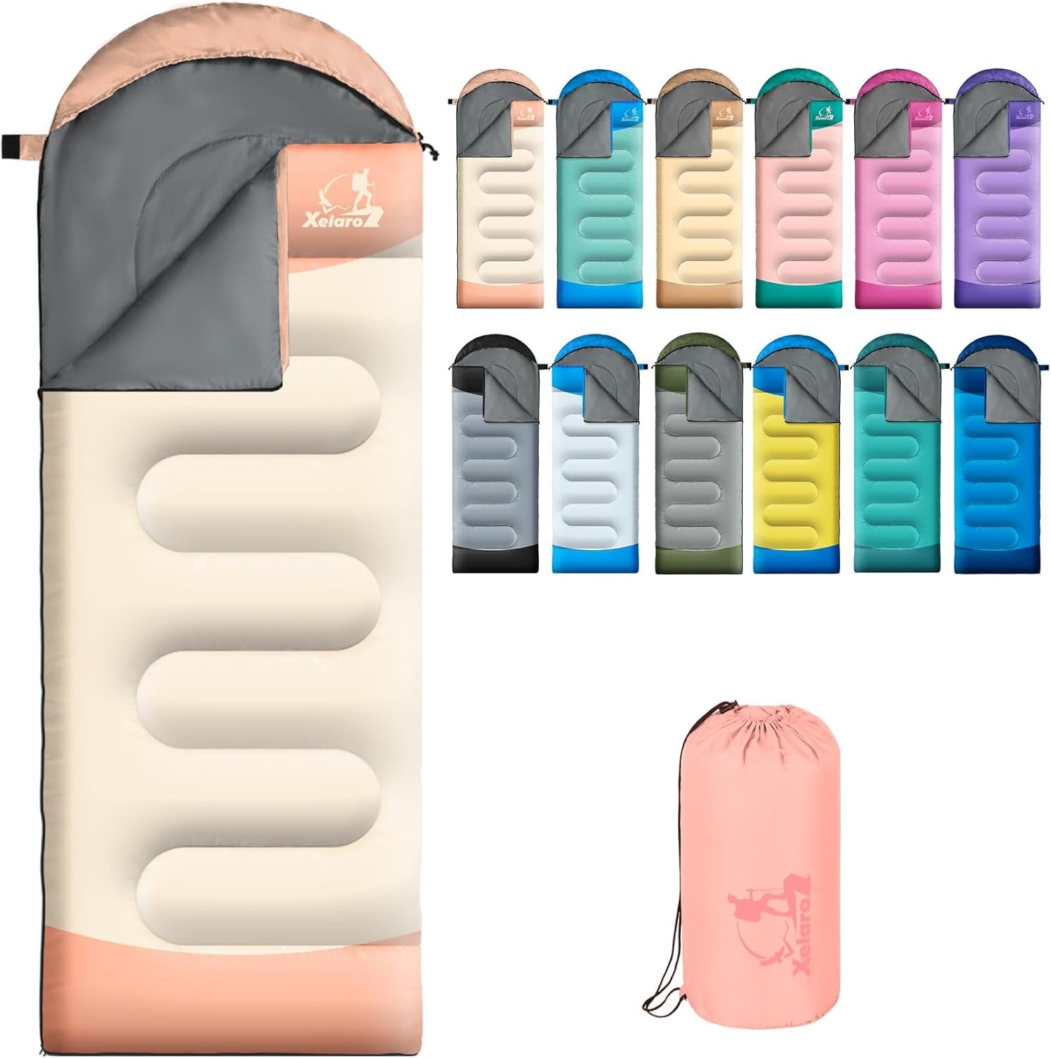 Sleeping Bags for Adults Kids – 3 Season Cold&Warm Weather Waterproof Camping Sleeping Bag – Lightweight Sleeping Bags for Camping Hiking Outdoor Travel