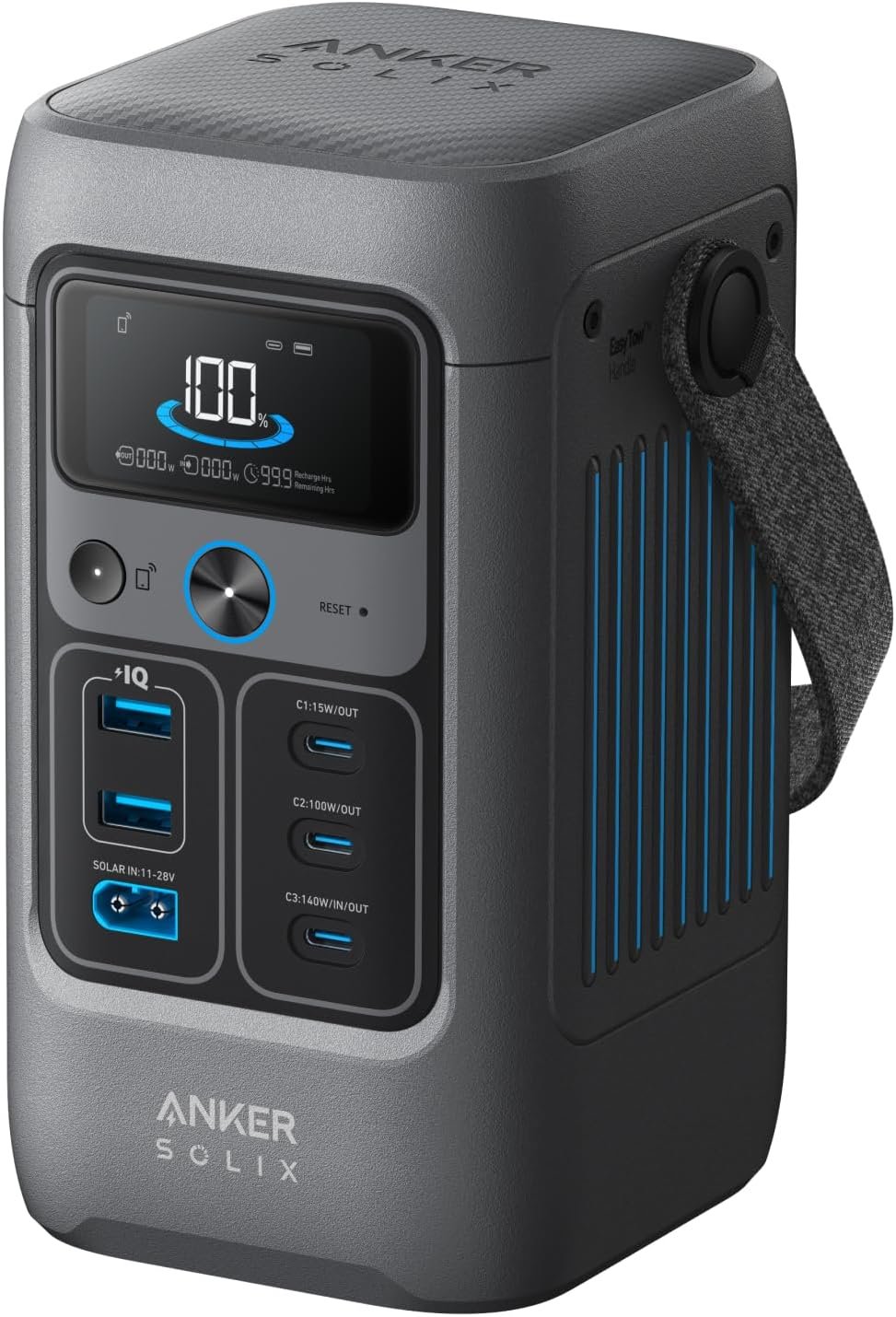 Anker SOLIX C200 DC Power Bank Station, 192Wh Portable Power Station, LiFePO4 Battery, 200W Solar Generator, for Outdoor Camping, Traveling, and Emergencies (No Wall Charger Included)