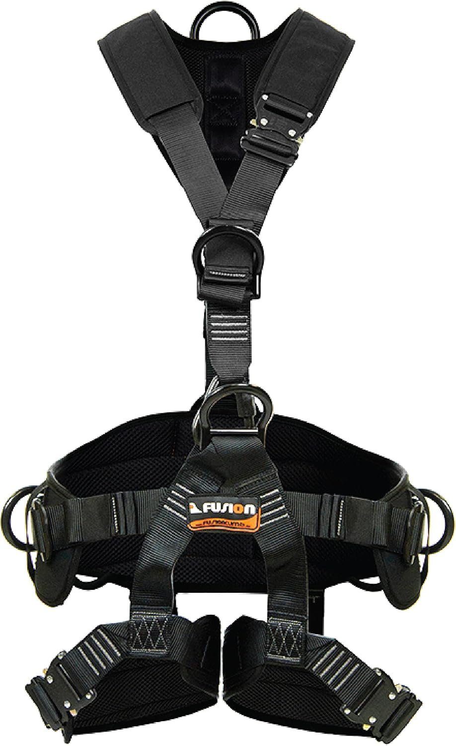 Fusion Tac Rescue Tactical Full Body Eva Padded Heavy Duty Adjustable Zipline Harness 23kn