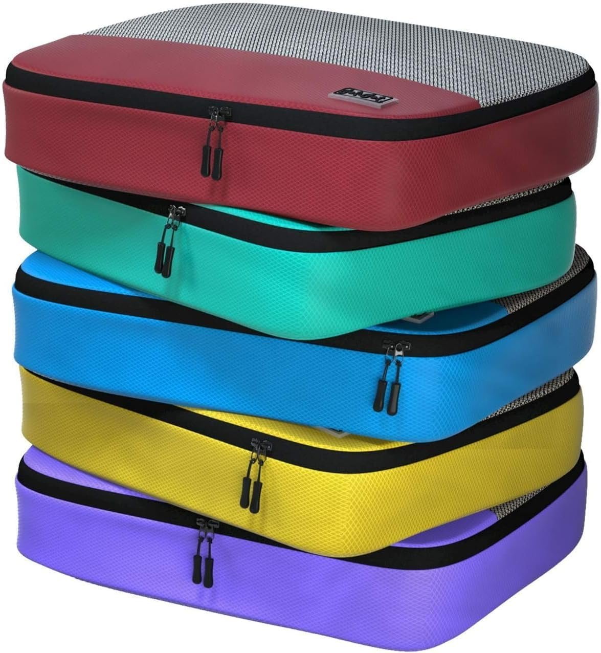 Large Packing Cubes for Travel – 5pc Packing Cubes for Suitcases – Lightweight Luggage Organizer Bags (Non-Compression)