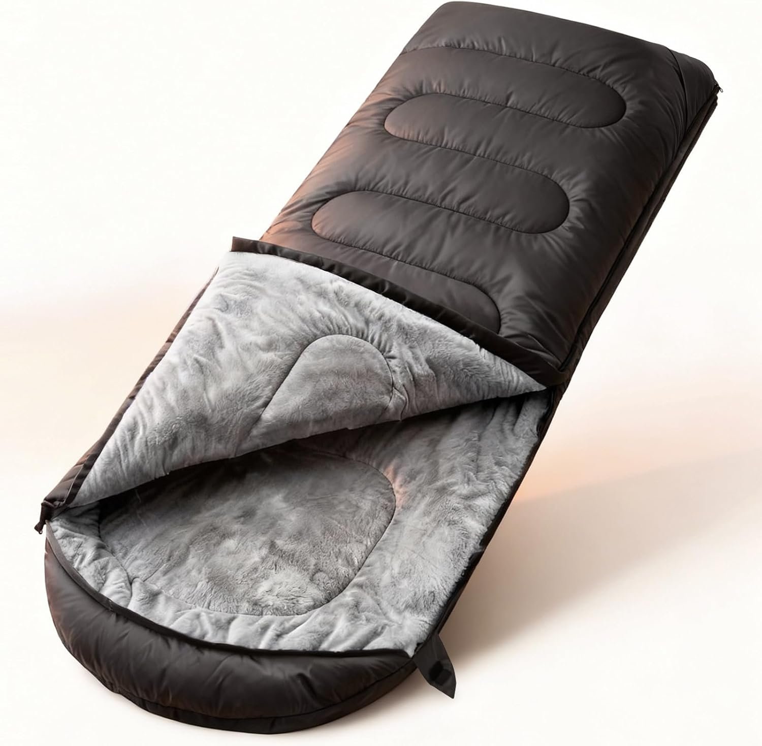 FARLAND Sleeping Bag for Adults, Cold Weather & Warm Plush Fleece-Lined Interior – Portable Waterproof Windproof with Compression Sack for Camping Hiking Traveling Indoor & Outdoor