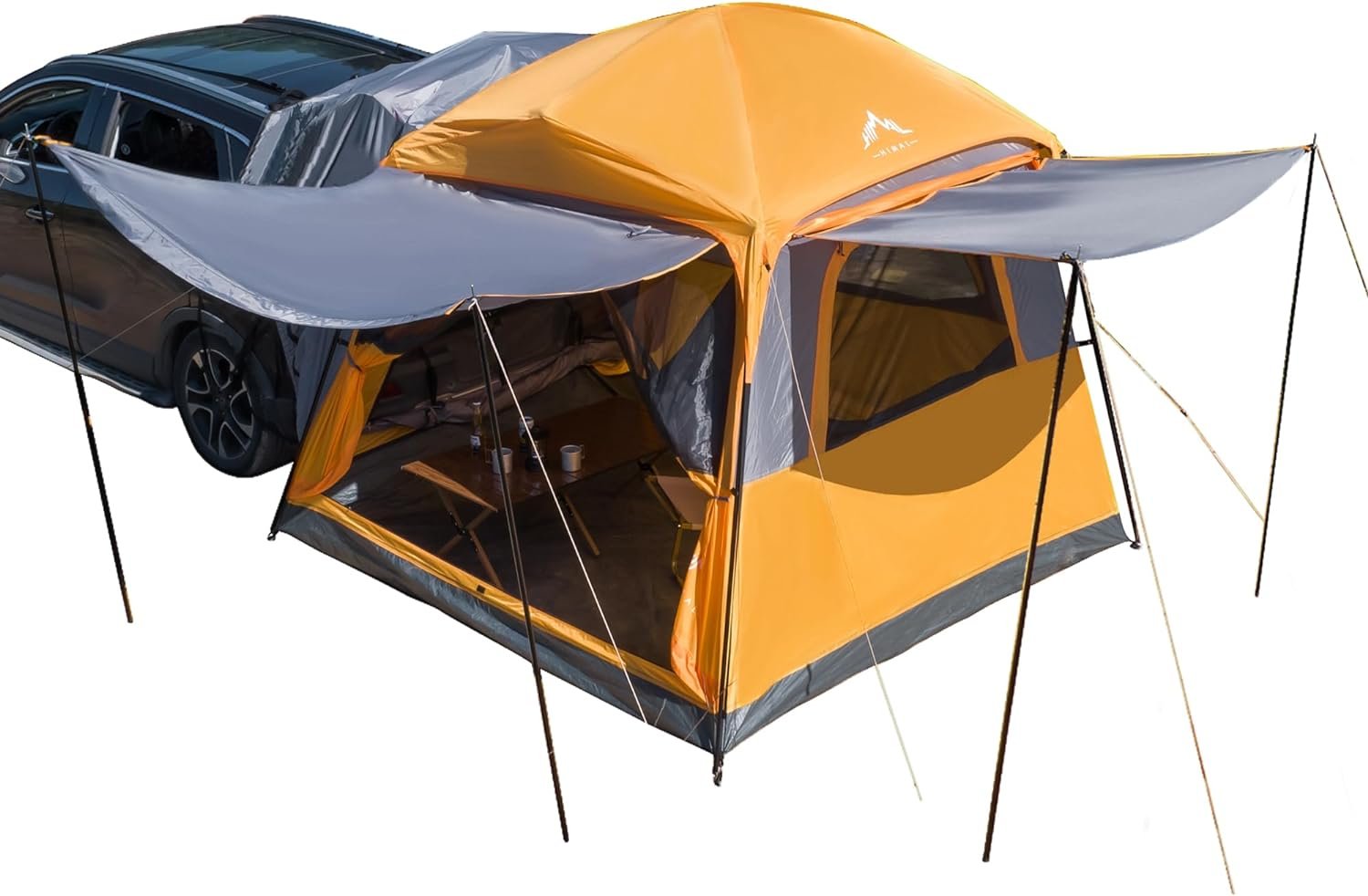 uniHimal SUV Tent for Camping,Waterproof PU2000mm, Fits 5-8 People,Spacious Double Layer Design, Includes Rainfly & Storage Bag, 8FT L x 8FT W x 7.2FT H | for Camping