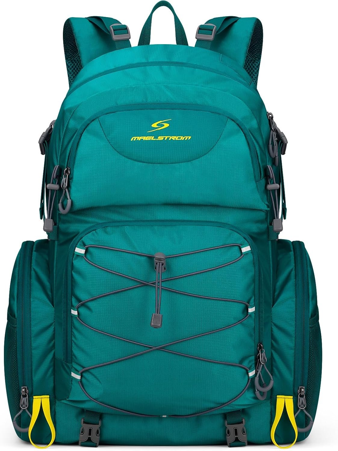 Maelstrom Hiking Backpack, 40L Waterproof Camping Daypack for Men and Women, Lightweight Travel Pack with Rain Cover (Green)