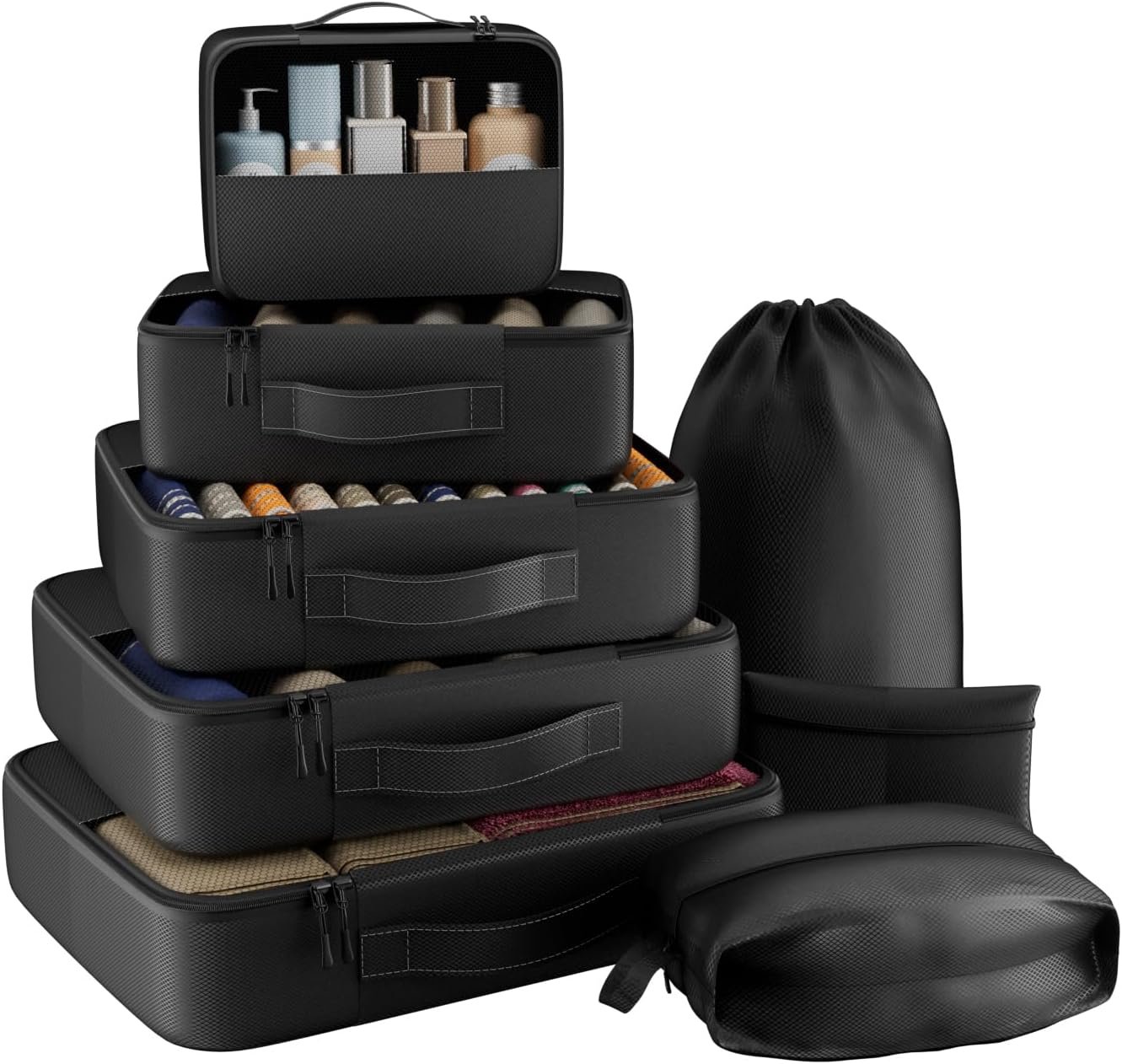 8 Set Packing Cubes for Travel,Luggage Organizers for Travel Accessories