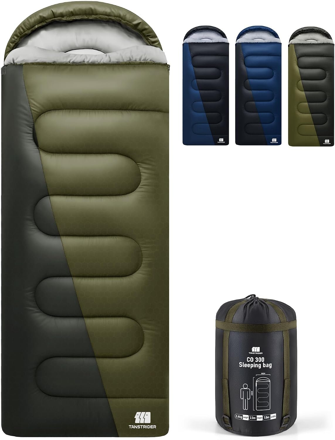 XXL Sleeping Bags for Adults Teens, 4 Season Camping Sleeping Bag Waterproof,Machine Washable Backpacking Gear for Cool Weather,Outdoor Hiking Hunting,with Compression Sack,90×39