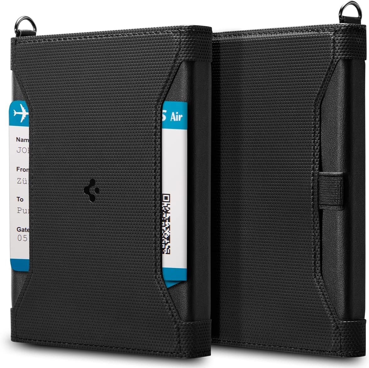 Spigen Life for Passport Card Cover Holder with RFID Blocking Technology Wallet Travel Documents Organizer Protector Accessories, SIM Card Pin Included