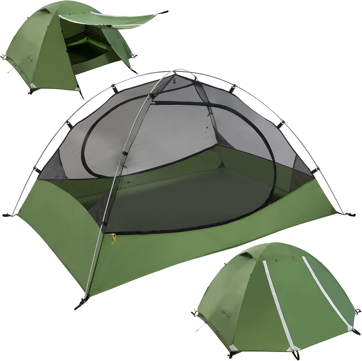 Clostnature Lightweight Backpacking Tent – 1/1.5/2/3/4/6 Person Ultralight Waterproof Camping Tent, 3 Season Large Size Easy Setup Tent for Family, Outdoor, Hiking and Mountaineering