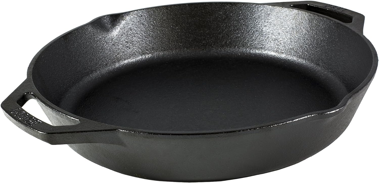 Lodge L10SKL Cast Iron Dual Handle Pan, 12 inch, Black
