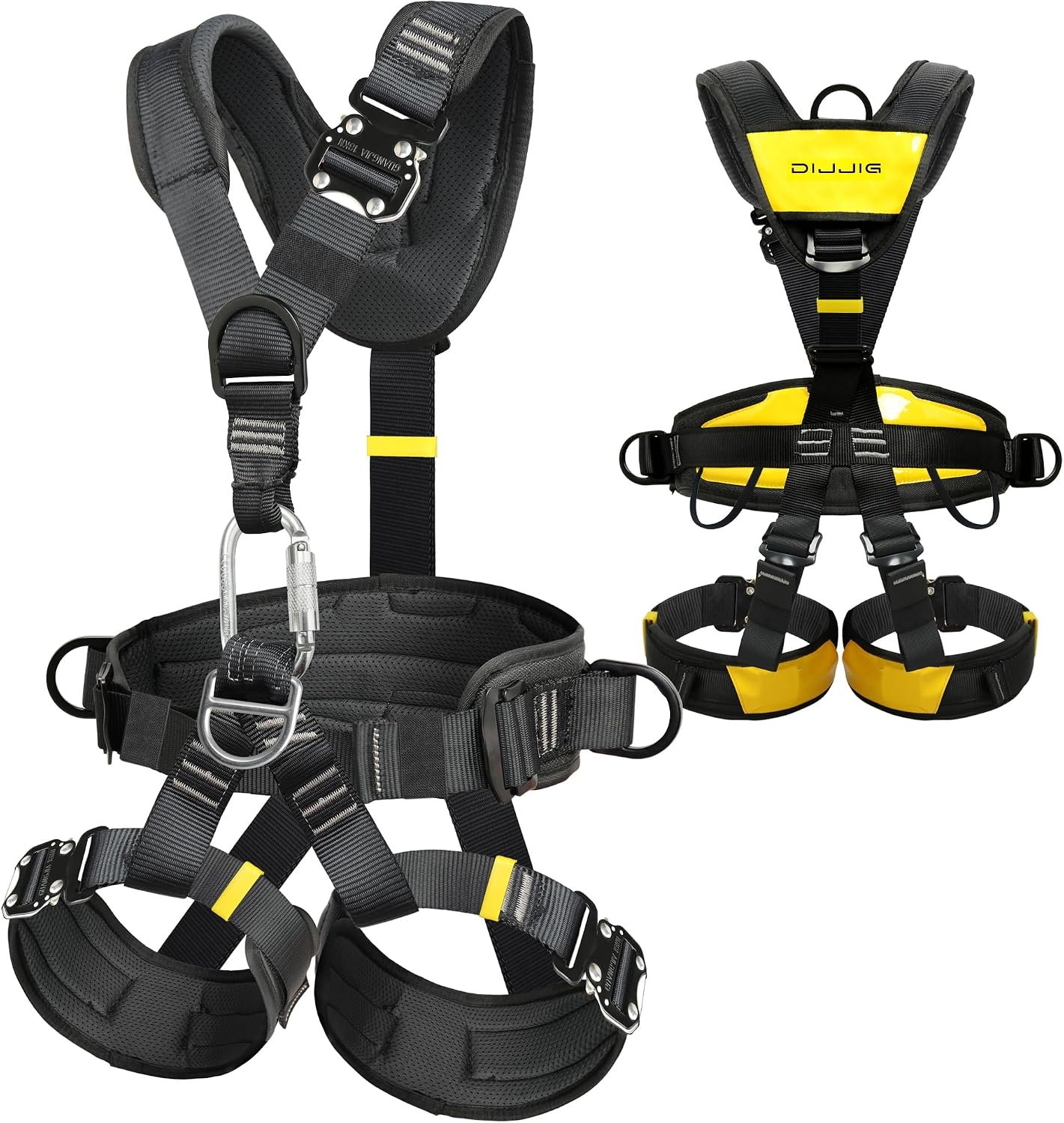 DIJJIG Climbing belts, Thicken Professional Half Body Safety Belt Climbing Gear for Tree Climbing, Fire Rescue, Rappelling and Other Outdoor Adventure Activities