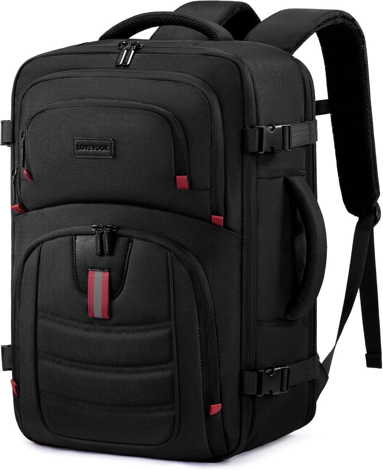 LOVEVOOK 40L Travel Backpack for Men, Airline Approved Carry On Bag with 3 Packing Cubes, TSA Overnight Bags, Waterproof Personal Item Bag, Weekender Essentials Backpacks fits 17.3″ Laptop