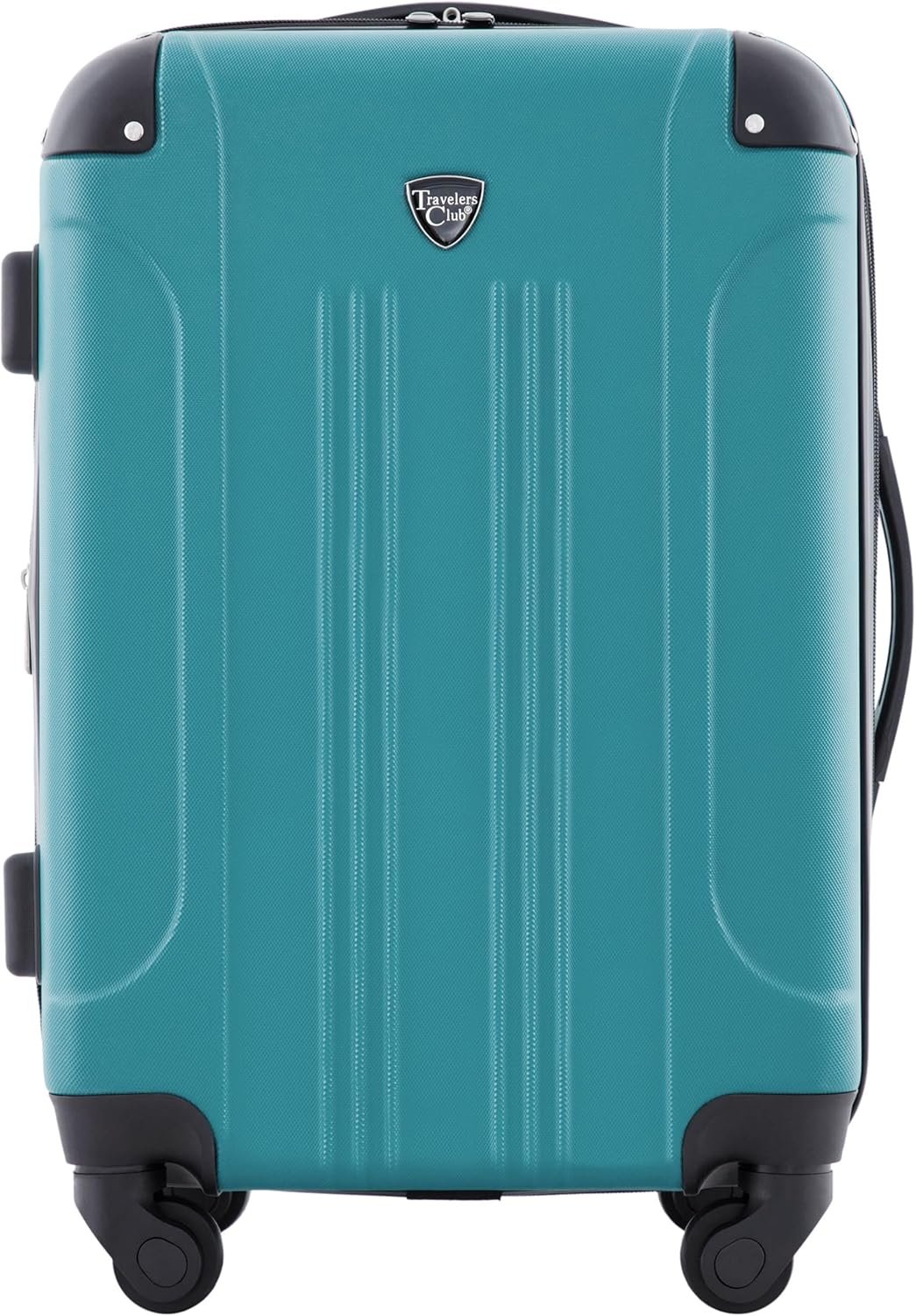 Travelers Club Chicago Hardside Expandable Spinner Luggage, Teal, 22″ Carry-On