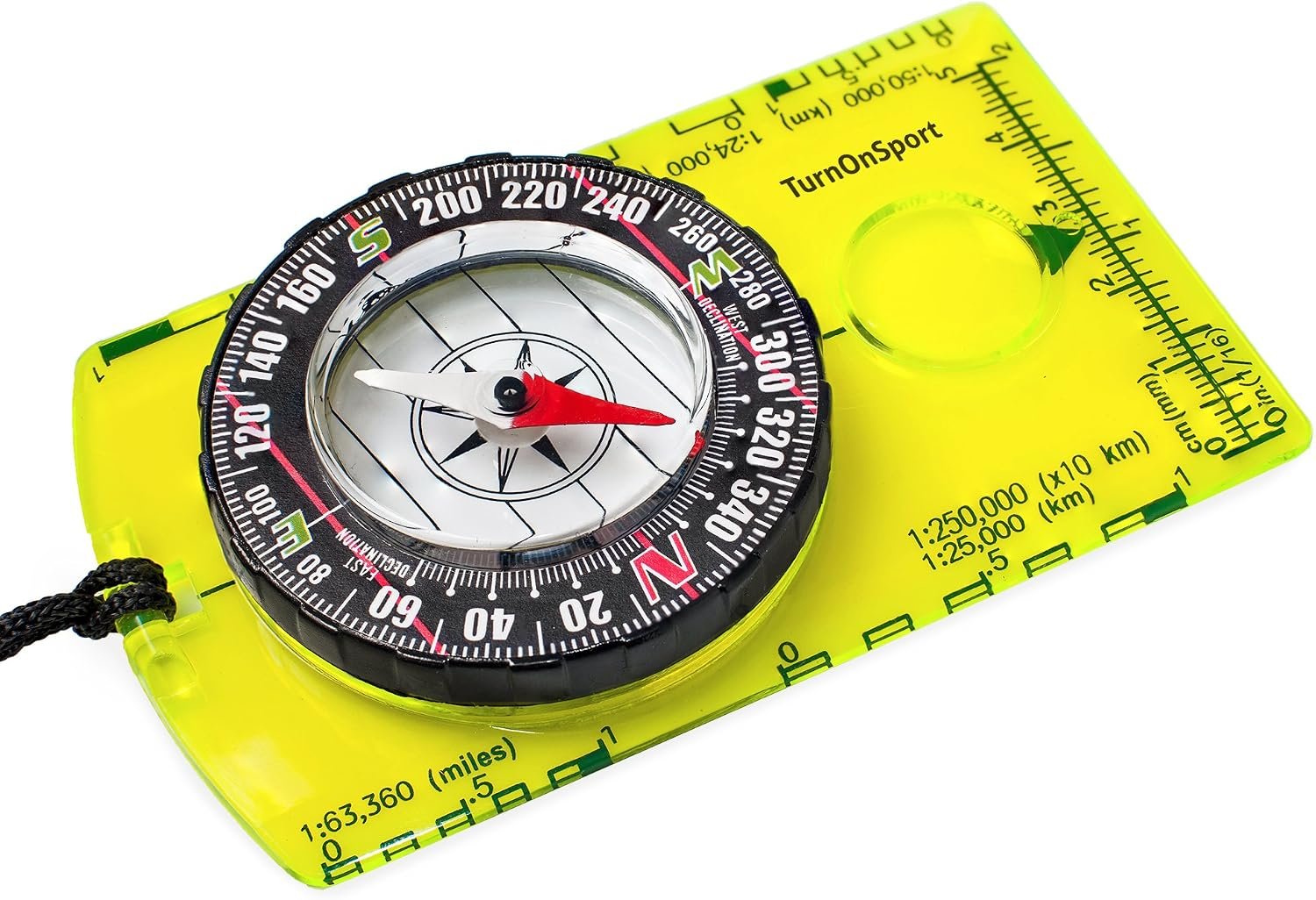TurnOnSport Orienteering Compass – Advanced Scout Compass for Hiking, Camping, and Backpacking – Best Survival Gifts for Kids