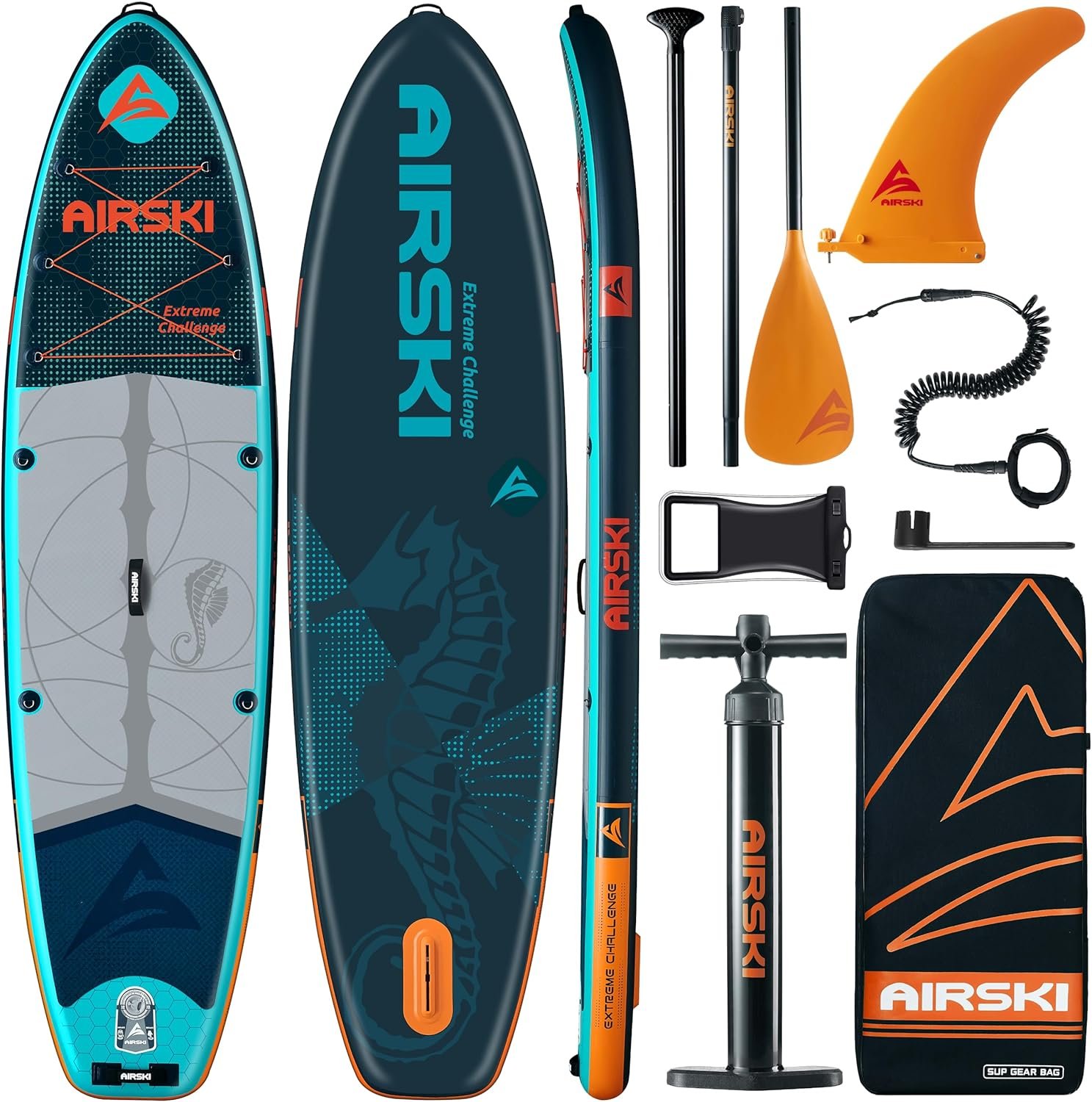 11’x34” Extra Wide Inflatable Paddle Board, Stand-up Paddleboard for Adults, 420lb Capacity, Anti-Slip EVA, Stand-up Paddle Board for Yoga/Fishing/Family, US Fin, High-Pressure Pump, 100L Bag