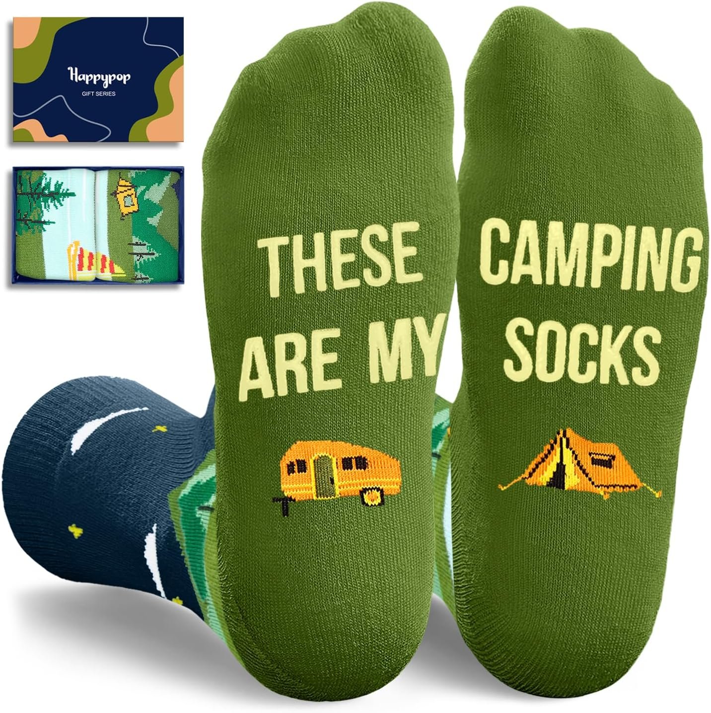 HAPPYPOP Sports Gifts for Men Women – Gifts for Camper Lifter, Hunting Golfing Socks