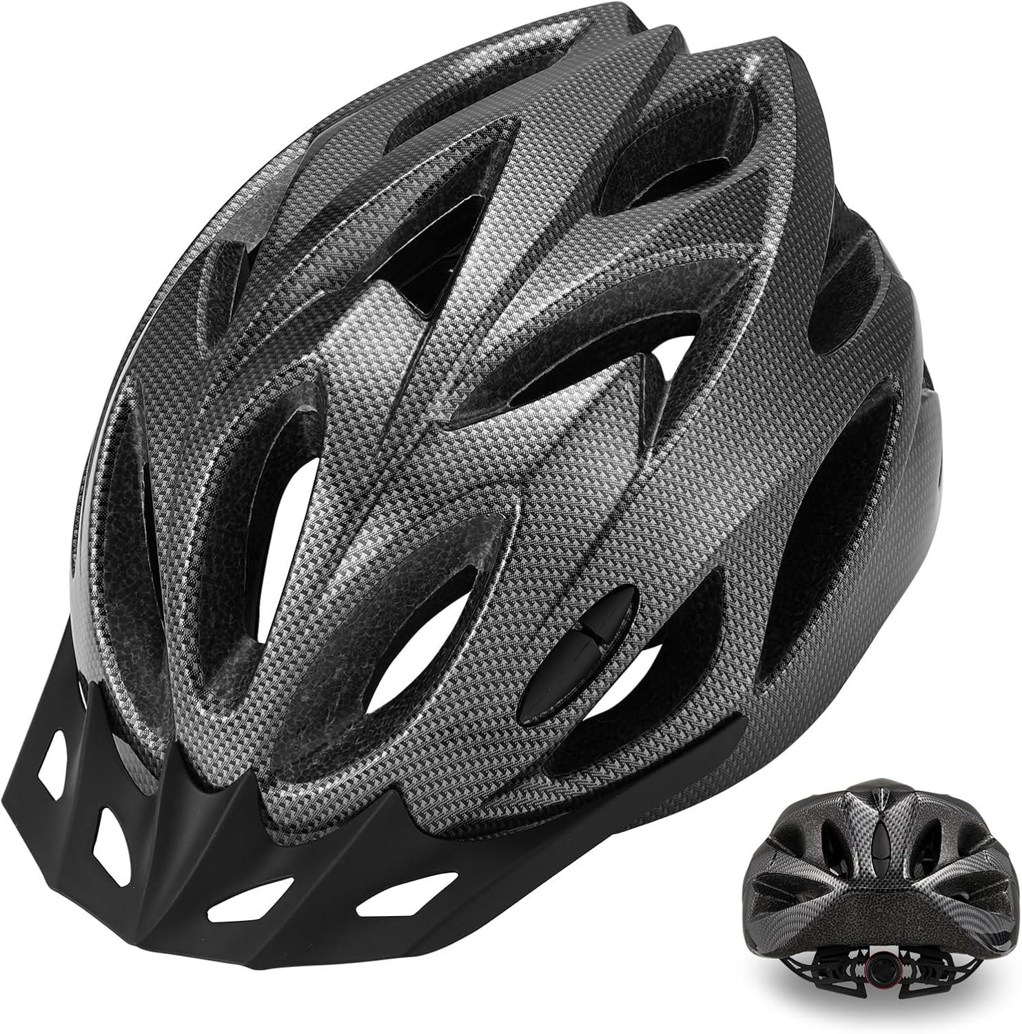 Zacro Adult Bike Helmet, Lightweight Bicycle Helmet with Removable Pads and Visor, CPSC Certified Safety Helmet for Men Women, Mountain Road Cycling Helmet for Adult