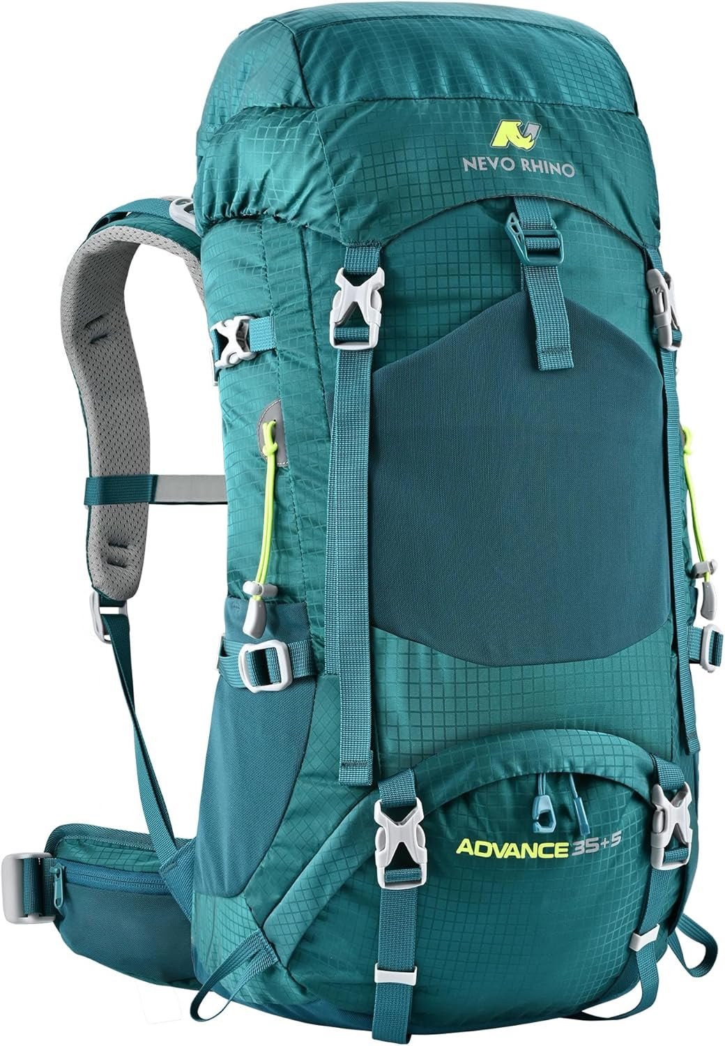 N NEVO RHINO 40L Internal Frame Hiking Backpack for Men Women with Rain Cover, Lightweight Outdoor Backpacking Backpack for Camping, Hiking, Traveling