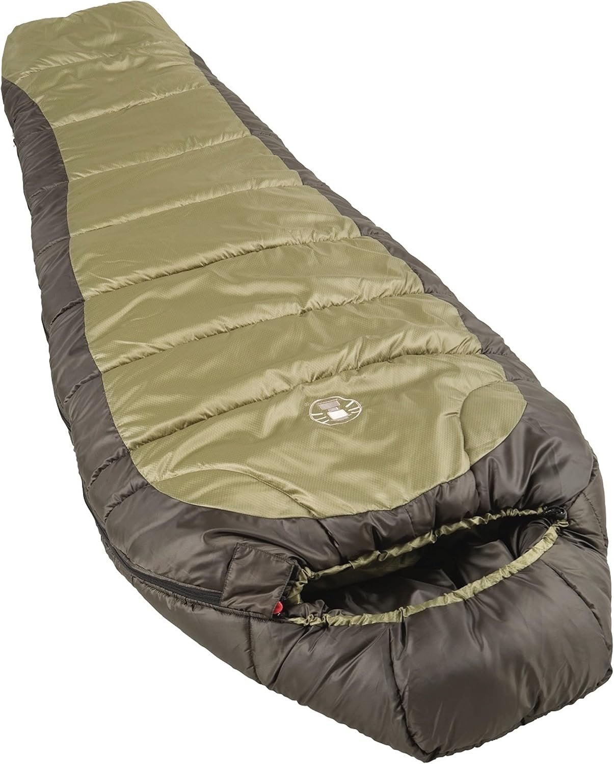 Coleman North Rim 0°F Sleeping Bag, Cold-Weather Mummy Sleep Sack with No-Snag Zipper & Adjustable Hood for Warmth & Ventilation, Camping Sleeping Bag
