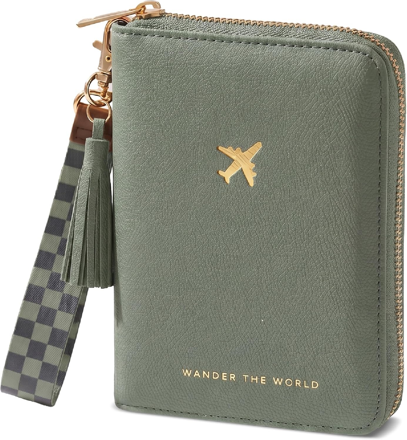 Beautiful Passport Holder for Travel with Wristlet Strap – All-in-One Wallet for Women with Card Slots and Tassel Keychain – Perfect RFID Blocking Case to Keep Your Travel Documents Organized & Safe