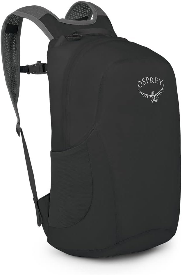 Osprey Ultralight Collapsible Stuff Pack – Lightweight, Packable Travel Backpack — Extra Bag For Travel and Every Day — 18 L Capacity Daypack to Expand Luggage, Black