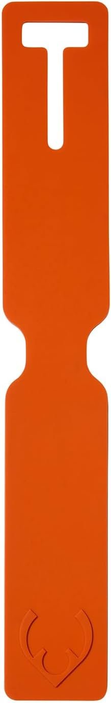 ANTLER Luggage Tags – Durable Rubber, for Suitcases & Travel Bags, Assorted Colors, Easy ID & Personalization, Fits Most Suitcases – 1.5 x 10.5 in – Coral Orange