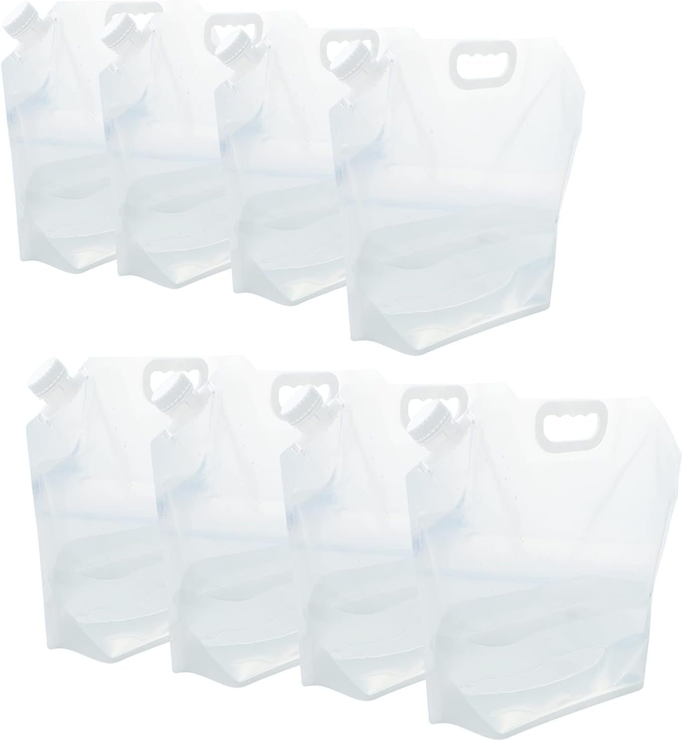 21 Gallons (8 pcs, 2.6 Gallons Each), Water Storage Containers, Foldable Water Bag, BPA-Free, Premium Collapsible Water Jug, and Water Containers, for Camping, Hiking, Emergency Water Storage